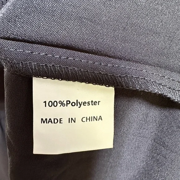 Black Puff Sleeve Tiered Midi Dress Square Neck Flowy Romantic Size L - Picture 4 of 5